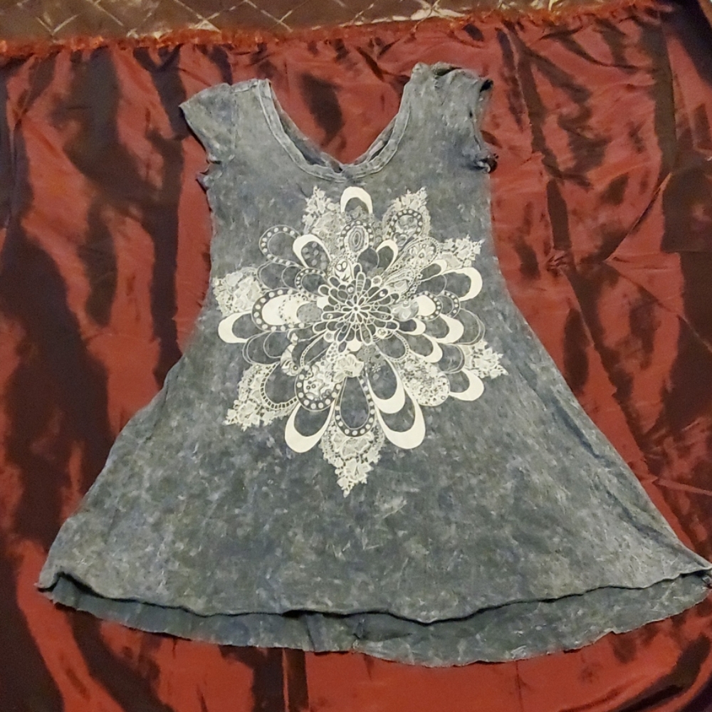 Silky Grey Casual Dress